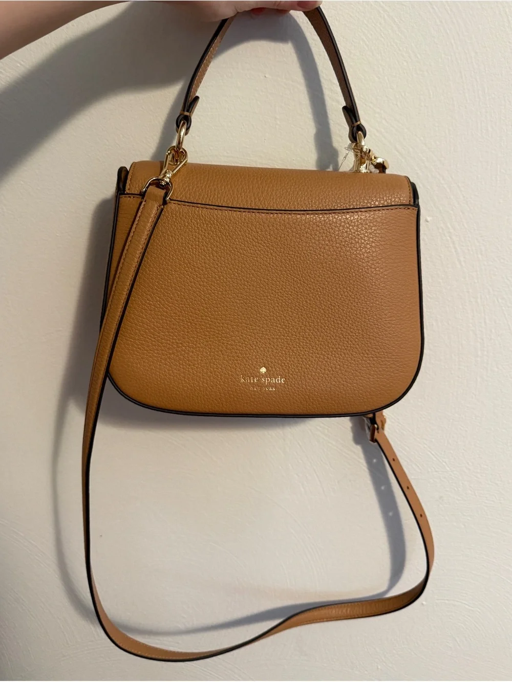 Kate Spade Pebble Leather Shoulder Bag in Tan